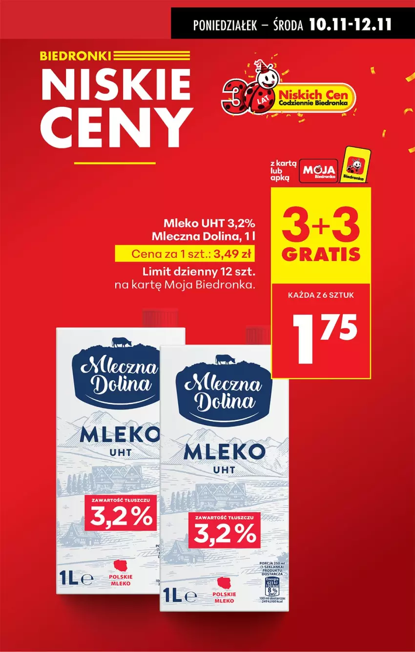 Gazetka promocyjna Biedronka - Od Poniedziałku - ważna 10.11 do 15.11.2025 - strona 5 - produkty: Mleko