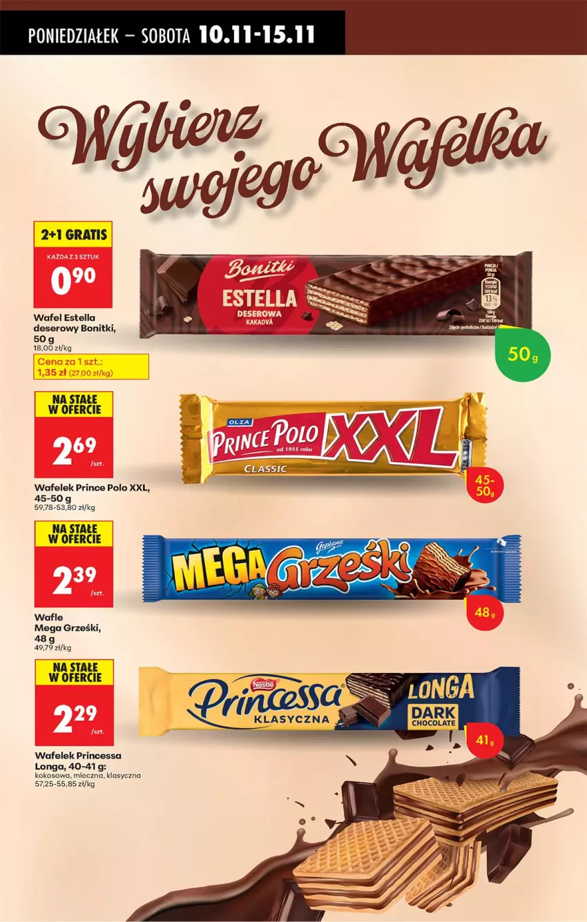 Gazetka promocyjna Biedronka - Od Poniedziałku - ważna 10.11 do 15.11.2025 - strona 59 - produkty: Bonitki, Deser, Gra, Grześki, Kokos, Prince Polo, Princessa, Ser, Wafelek, Wafle