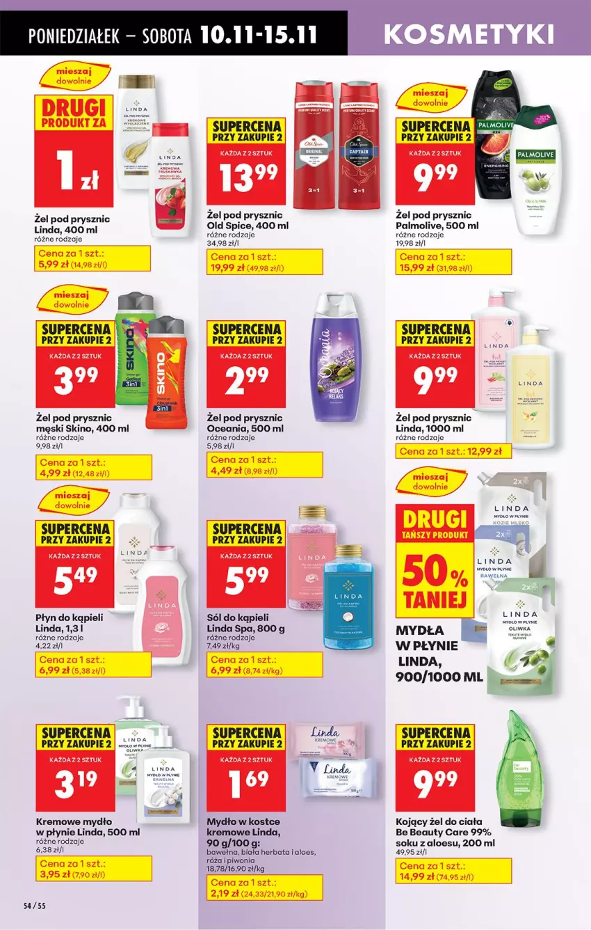 Gazetka promocyjna Biedronka - Od Poniedziałku - ważna 10.11 do 15.11.2025 - strona 68 - produkty: Be Be, Herbata, Mydło, Mydło w płynie, Old Spice, Palmolive, Piwo, Płyn do kąpieli, Róża, Sok, Sól, Sól do kąpieli, Wełna