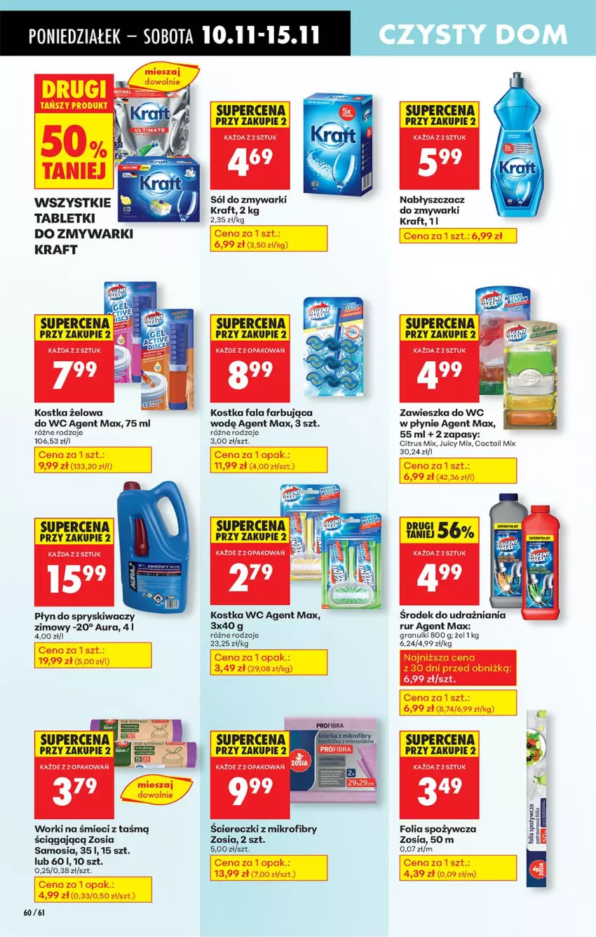 Gazetka promocyjna Biedronka - Od Poniedziałku - ważna 10.11 do 15.11.2025 - strona 74 - produkty: Fa, Gra, Płyn do spryskiwaczy, Sól, Tablet, Tabletki do zmywarki, Worki na śmiec, Worki na śmieci, Zawieszka do wc, Zmywarki