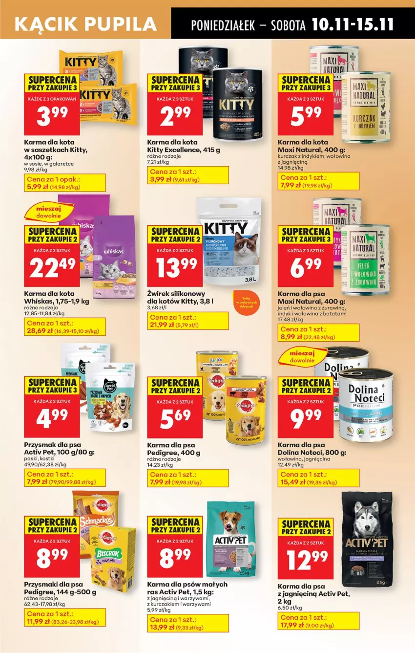 Gazetka promocyjna Biedronka - Od Poniedziałku - ważna 10.11 do 15.11.2025 - strona 77 - produkty: Gala, Kurczak, Pedigree, Przysmak dla psa, Przysmaki, Sos, Warzywa, Whiskas, Wołowina