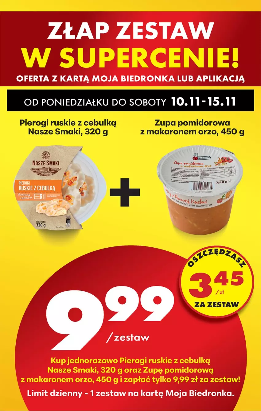 Gazetka promocyjna Biedronka - Od Poniedziałku - ważna 10.11 do 15.11.2025 - strona 84 - produkty: Kosz, Makaron, Pierogi, Zupa, Zupa pomidorowa