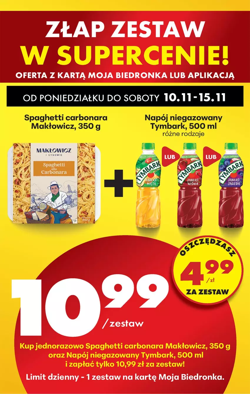 Gazetka promocyjna Biedronka - Od Poniedziałku - ważna 10.11 do 15.11.2025 - strona 86 - produkty: Napój, Napój niegazowany, Spaghetti, Tymbark