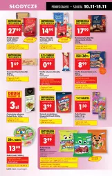 Gazetka promocyjna Biedronka - Od Poniedziałku - Gazetka - ważna od 15.11 do 15.11.2025 - strona 57 - produkty: Kamyki arachidowe, Praliny, Lindor, Bonitki, Wafle, Sezam, Czekolada mleczna, Mleczko, Grześki, Czekolada, Ptasie mleczko, Góralki, Lindt, Fa