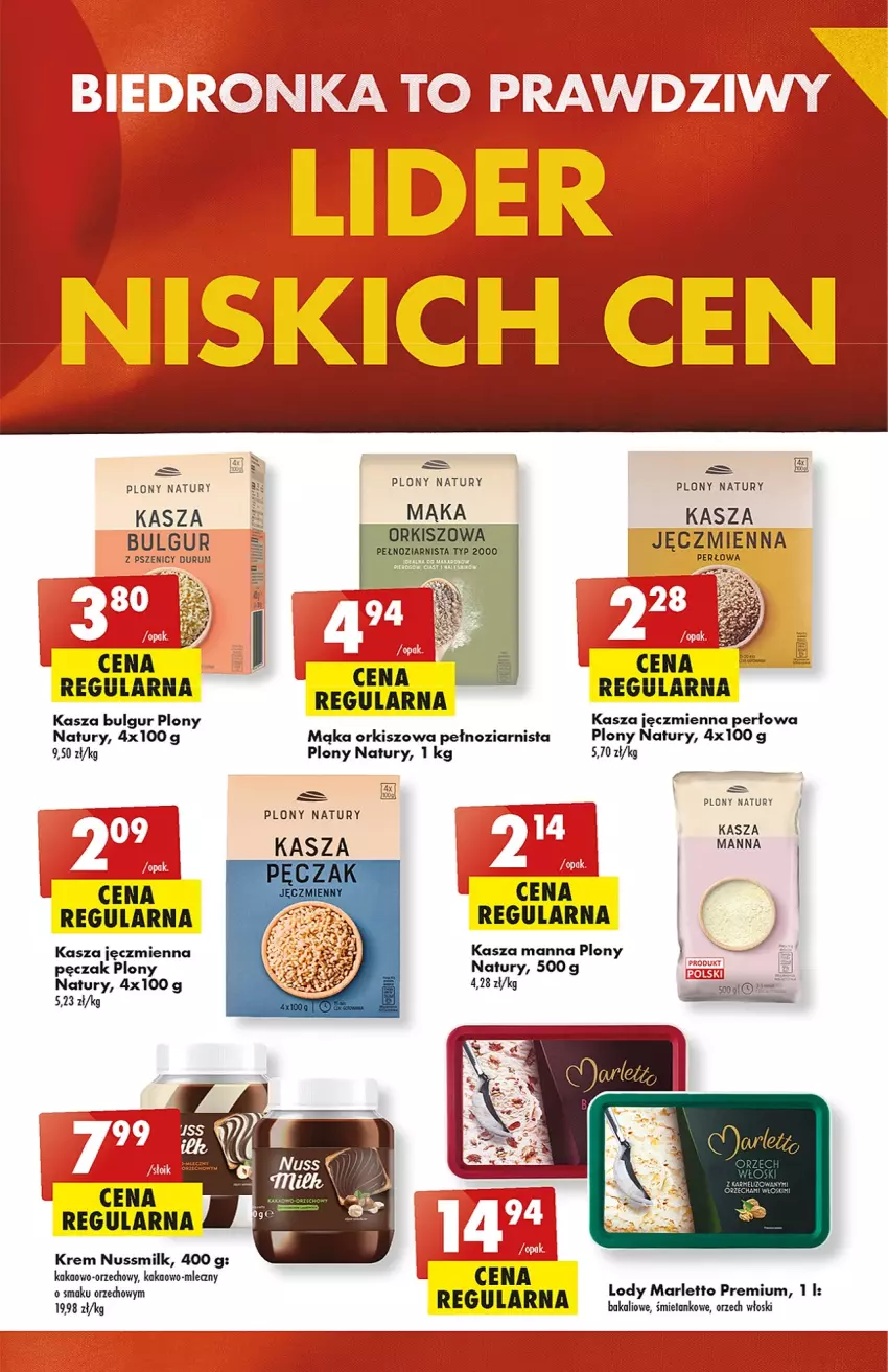 Gazetka promocyjna Biedronka - od Poniedziałku - ważna 07.08 do 12.08.2023 - strona 14 - produkty: Bulgur, Kakao, Kasza, Kasza jęczmienna, LG, Lody, Mąka