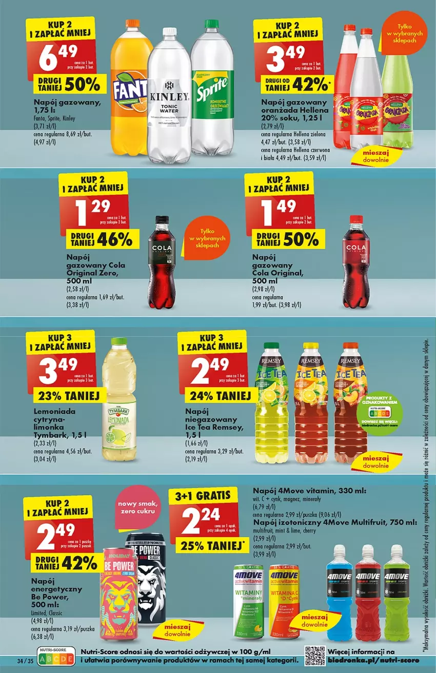 Gazetka promocyjna Biedronka - od Poniedziałku - ważna 07.08 do 12.08.2023 - strona 40 - produkty: Fa, Fanta, Gin, Gra, Hellena, Lemoniada, Limonka, Magnez, Napój, Napój gazowany, Napój izotoniczny, Oranżada, Por, Rama, Sok, Sprite, Tymbark