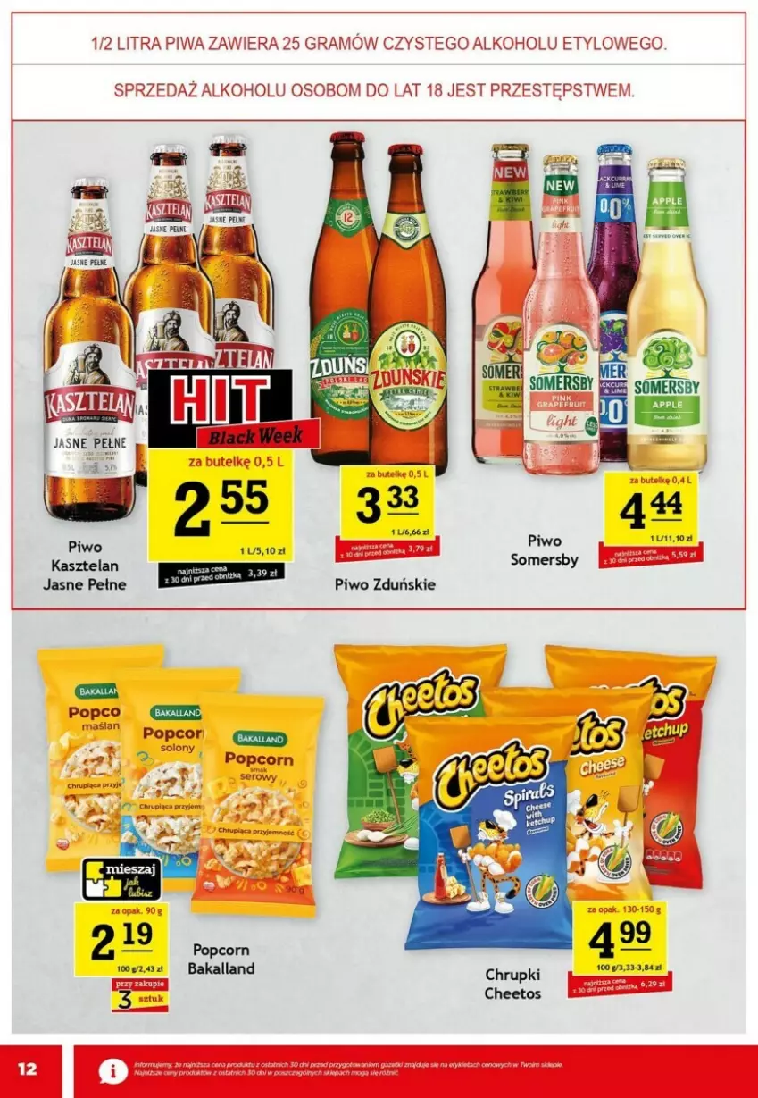 Gazetka promocyjna Gram market - ważna 27.11 do 03.12.2024 - strona 4 - produkty: Bakalland, Cheetos, Chrupki, Gra, Kasztelan, Piwo, Popcorn