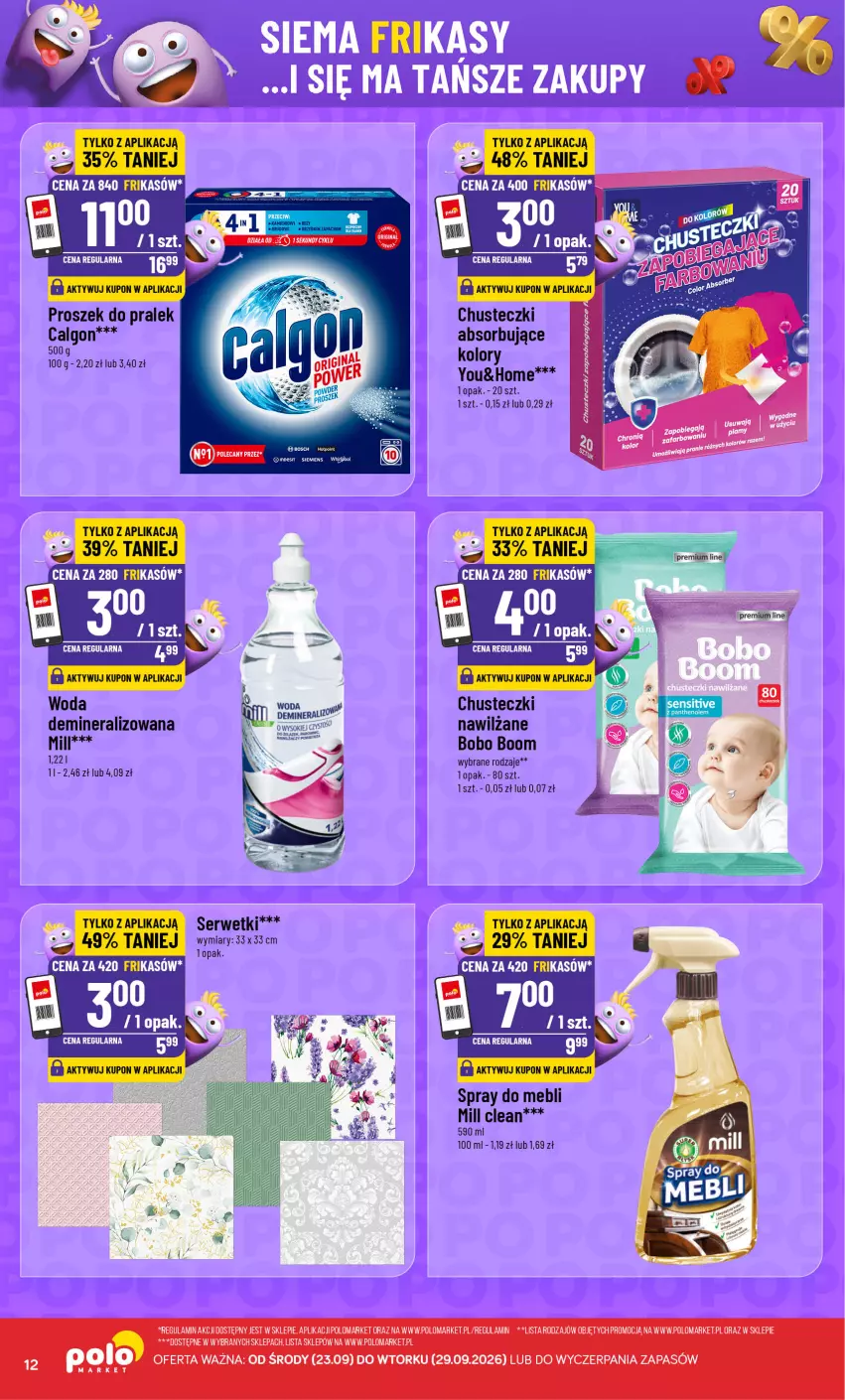 Gazetka promocyjna PoloMarket - Katalog Frikasy - ważna 23.09 do 29.09.2026 - strona 12 - produkty: Calgon, Chusteczki, Indesit, LANA, LG, Ser, Serwetki, Siemens, Woda