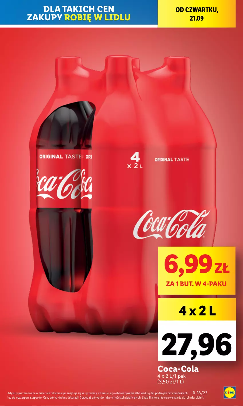 Gazetka promocyjna Lidl - GAZETKA - ważna 21.09 do 23.09.2023 - strona 11 - produkty: Coca-Cola