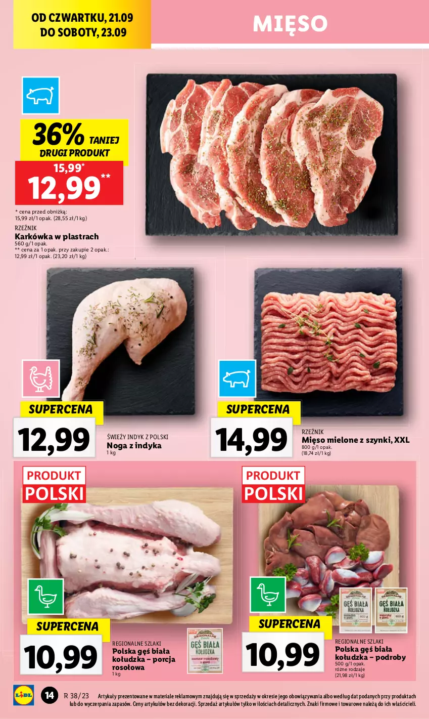 Gazetka promocyjna Lidl - GAZETKA - ważna 21.09 do 23.09.2023 - strona 24 - produkty: Mięso, Mięso mielone, Mięso mielone z szynki, Por