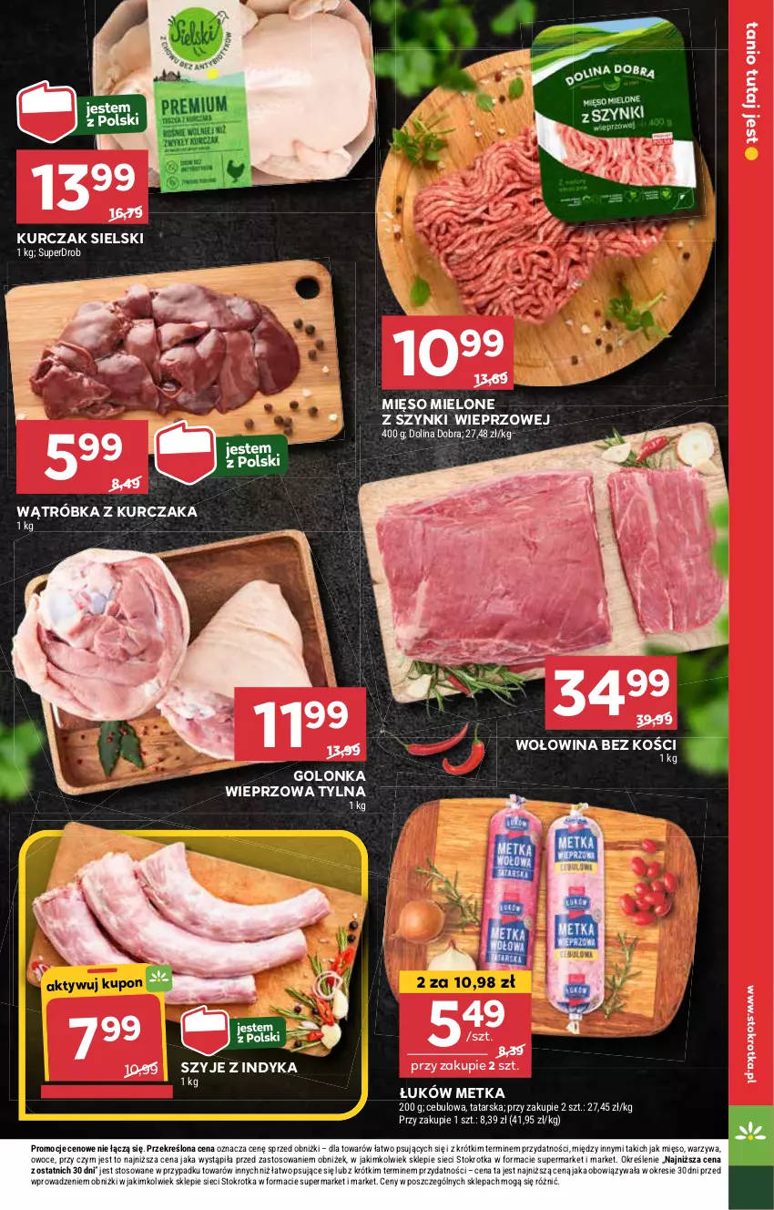 Gazetka promocyjna Stokrotka - Market - ważna 30.01 do 05.02.2025 - strona 9 - produkty: Golonka wieprzowa, Kurczak, Mięso, Mięso mielone, Mięso mielone z szynki, Owoce, Warzywa, Wołowina, Wołowina bez kości