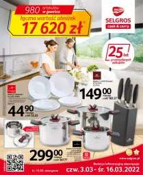 Gazetka promocyjna Selgros - Oferta przemysłowa - Gazetka - ważna od 16.03 do 16.03.2022 - strona 1 - produkty: Ser, Noż, Uchwyty, Talerz, Prima, Deser, Komplet obiadowy, Pokrywa, LG