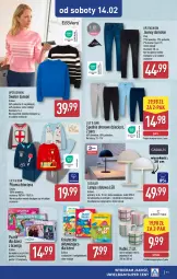 Gazetka promocyjna Aldi - Artykuły przemysłowe i tekstylia - Gazetka - ważna od 14.02 do 14.02.2026 - strona 11 - produkty: Sweter, Sok, Puzzle, Kabel USB, Dres, Wełna, Dzieci, Spodnie, Spodnie dresowe, Lampa, Lampa stołowa, Piżama, Fa