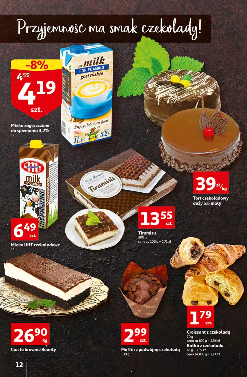Gazetka promocyjna Auchan - Gazetka Koszyk Oszczędności Auchan Hipermarkety - ważna 19.10 do 29.10.2022 - strona 12 - produkty: Bounty, Brownie, Bułka, Croissant, Mleko, Mleko zagęszczone