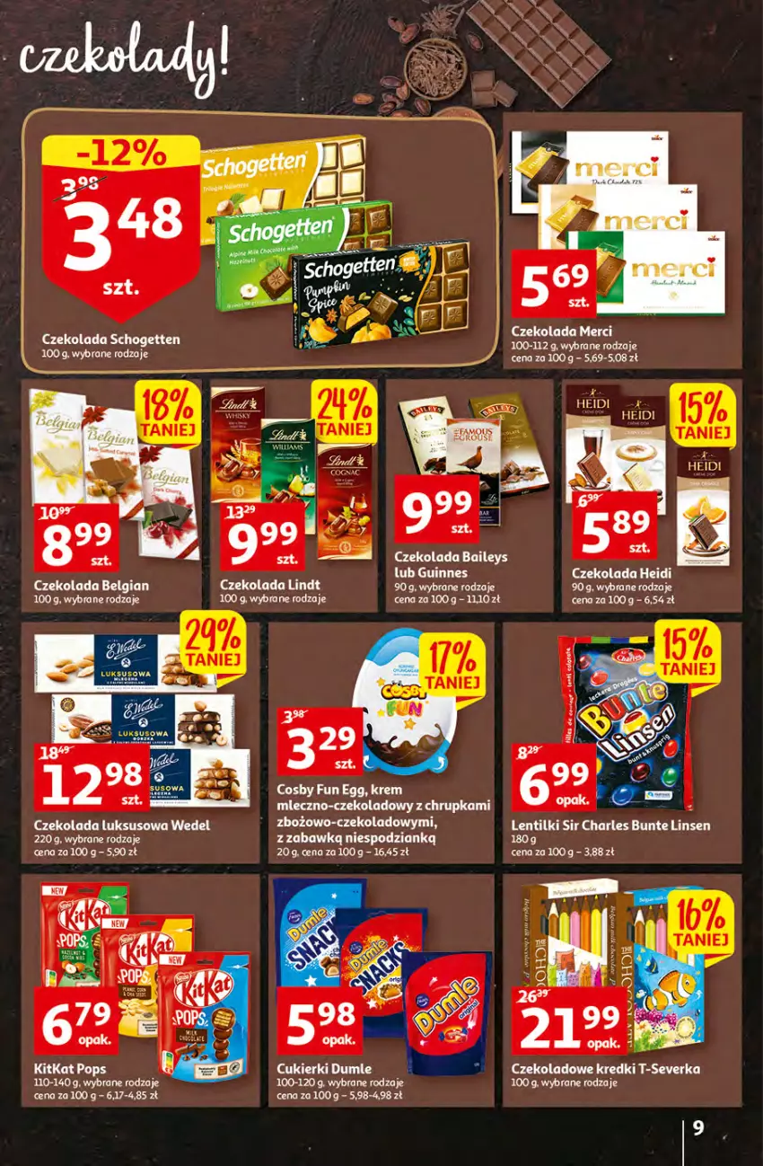 Gazetka promocyjna Auchan - Gazetka Koszyk Oszczędności Auchan Hipermarkety - ważna 19.10 do 29.10.2022 - strona 9 - produkty: Czekolada, Fa, LG, Lindt, Schogetten