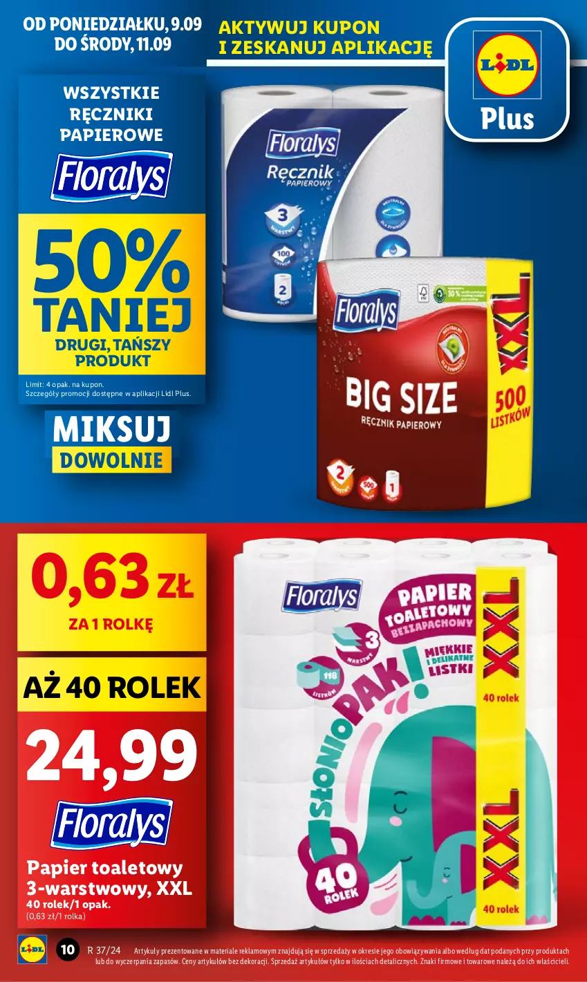 Gazetka promocyjna Lidl - GAZETKA - ważna 09.09 do 11.09.2024 - strona 12 - produkty: Papier, Papier toaletowy, Ręcznik, Ręczniki papierowe