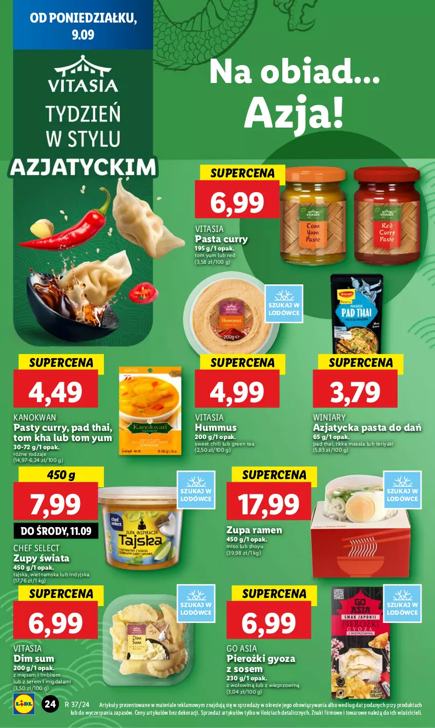 Gazetka promocyjna Lidl - GAZETKA - ważna 09.09 do 11.09.2024 - strona 26 - produkty: Hummus, Imbir, Mus, Ser, Sos, Winiary, Zupa