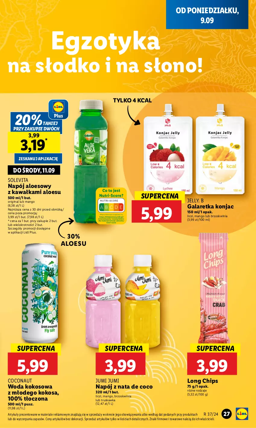 Gazetka promocyjna Lidl - GAZETKA - ważna 09.09 do 11.09.2024 - strona 29 - produkty: Gala, Galaretka, Gin, Kawa, Kokos, Liczi, Mango, Napój, Woda