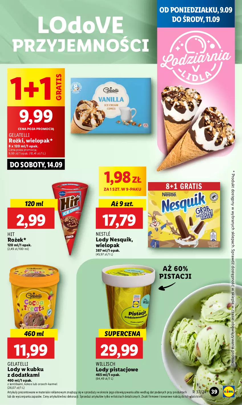 Gazetka promocyjna Lidl - GAZETKA - ważna 09.09 do 11.09.2024 - strona 41 - produkty: Dove, Gra, Kokos, Lody, Nesquik, Nestlé