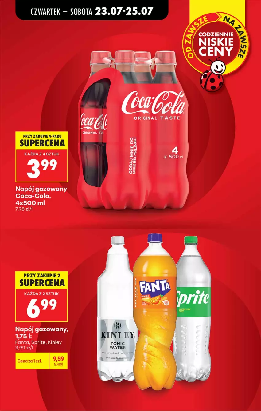 Gazetka promocyjna Biedronka - Od Czwartku - ważna 23.07 do 29.07.2026 - strona 11 - produkty: Coca-Cola, Fa, Fanta, Gin, Napój, Napój gazowany, Sprite