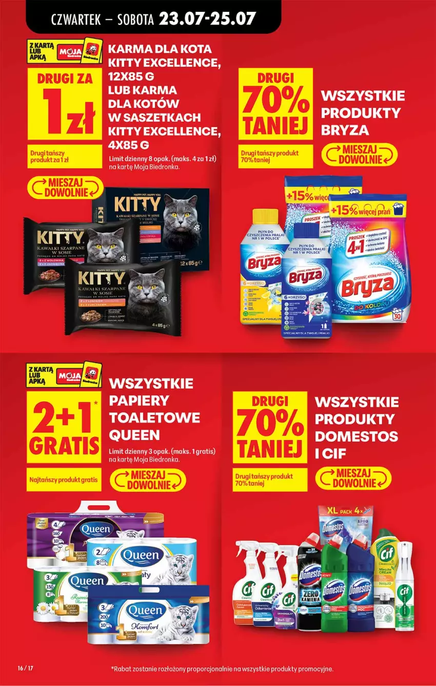 Gazetka promocyjna Biedronka - Od Czwartku - ważna 23.07 do 29.07.2026 - strona 16 - produkty: Bryza, Cif, Domestos, Gra, Papier, Por