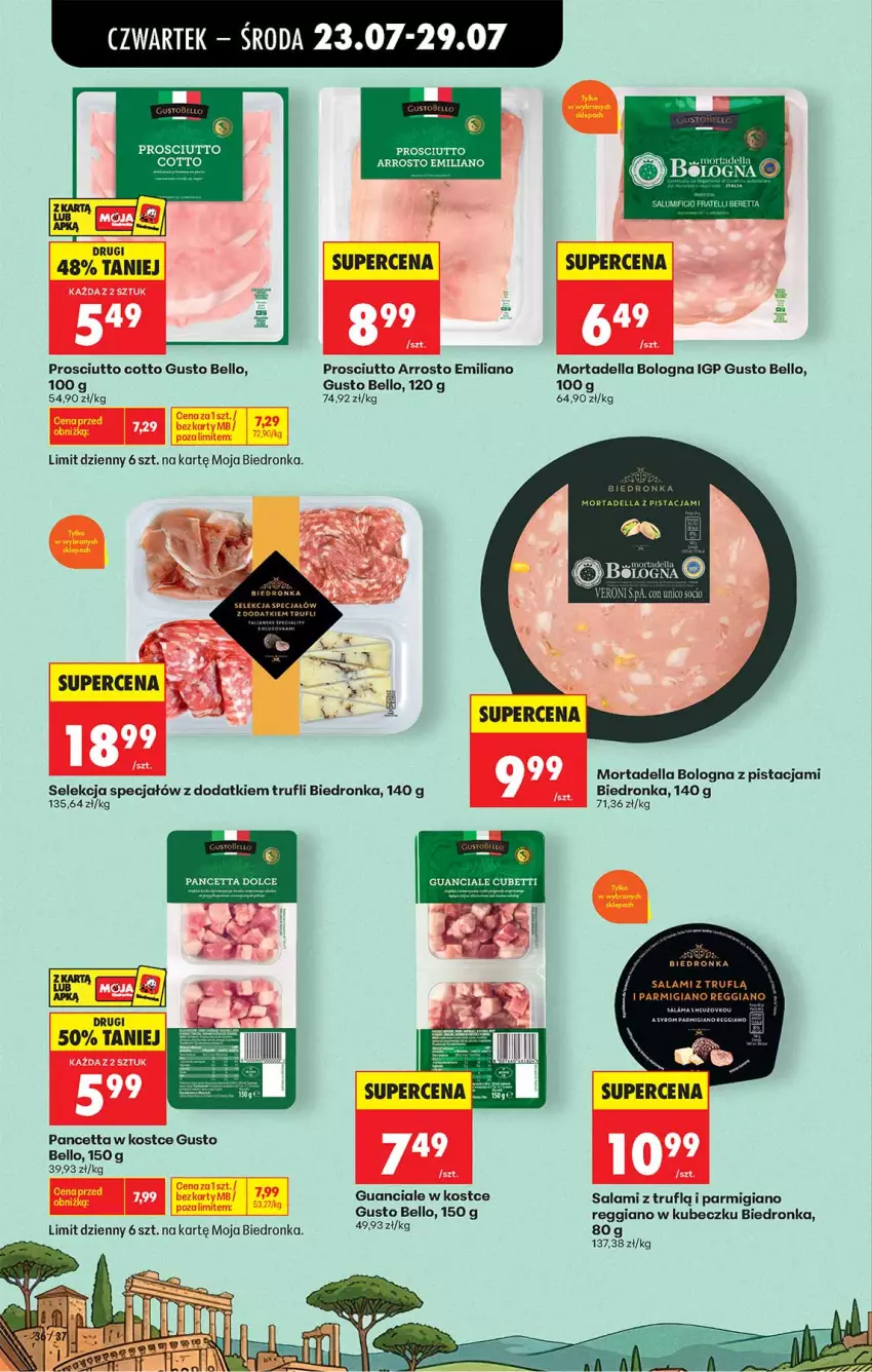 Gazetka promocyjna Biedronka - Od Czwartku - ważna 23.07 do 29.07.2026 - strona 36 - produkty: Bell, Dell, Fa, Jaja, Leon, LG, Mortadella, Prosciutto, Salami