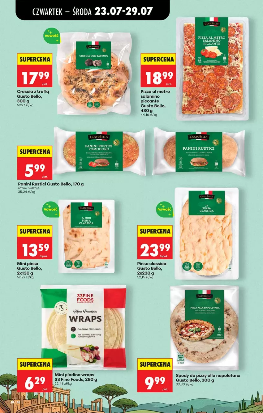 Gazetka promocyjna Biedronka - Od Czwartku - ważna 23.07 do 29.07.2026 - strona 40 - produkty: Bell, Metro, Pizza, Rust, Salami