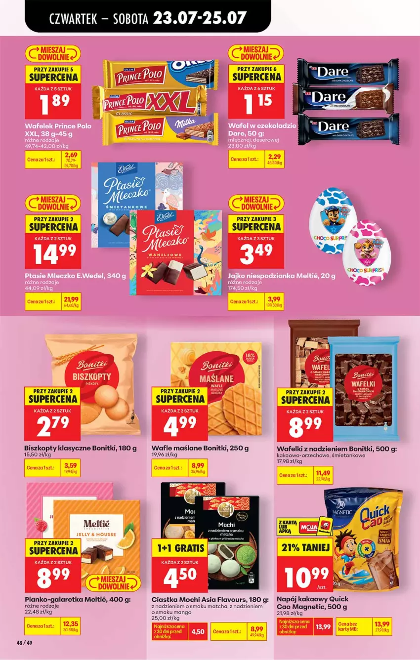 Gazetka promocyjna Biedronka - Od Czwartku - ważna 23.07 do 29.07.2026 - strona 48 - produkty: Biszkopty, Bonitki, Ciastka, Fa, Gala, Galaretka, Gra, Kakao, Mango, Napój, Wafle