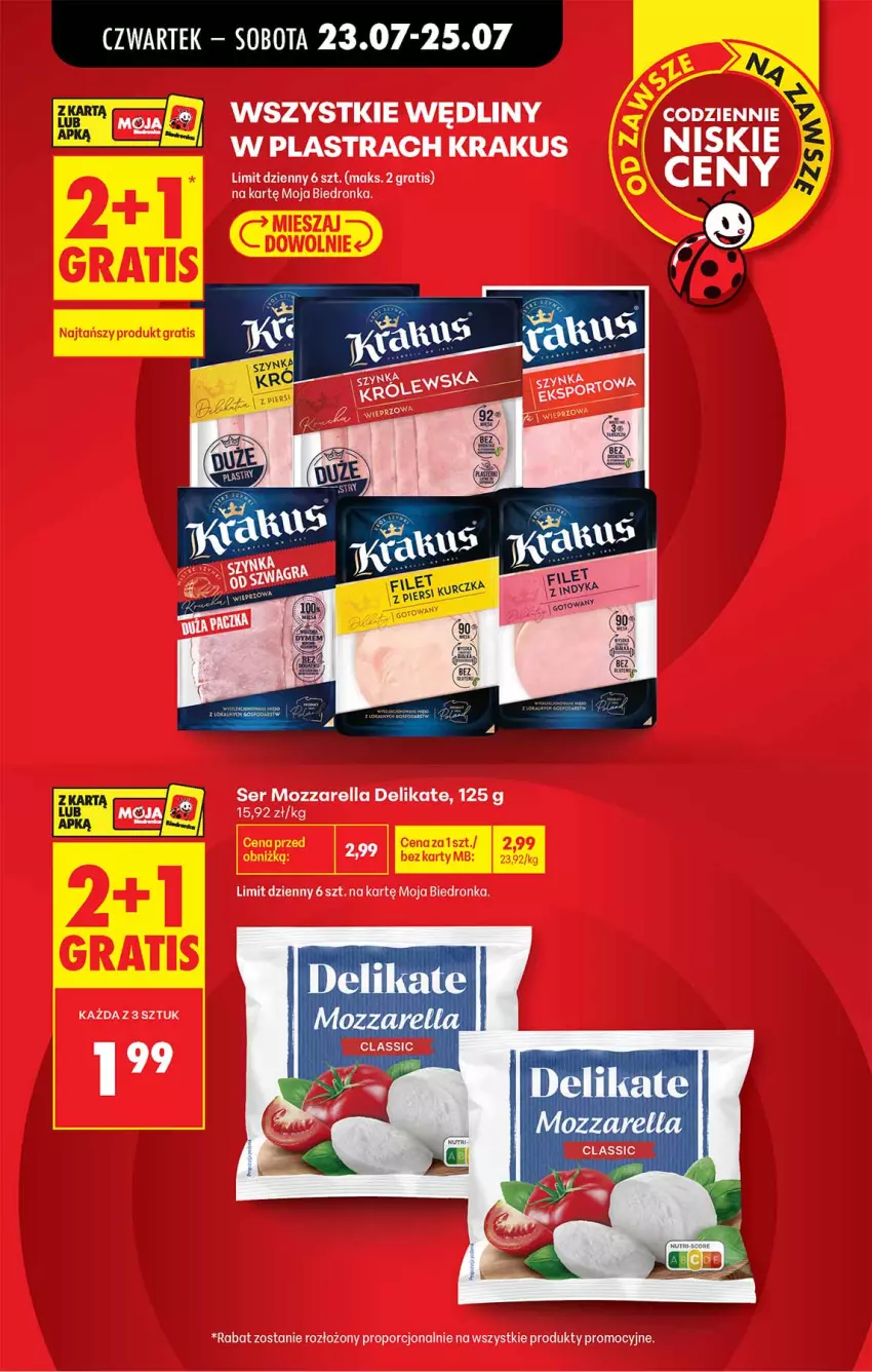 Gazetka promocyjna Biedronka - Od Czwartku - ważna 23.07 do 29.07.2026 - strona 5 - produkty: Gra, Krakus, Mozzarella, Por, Ser