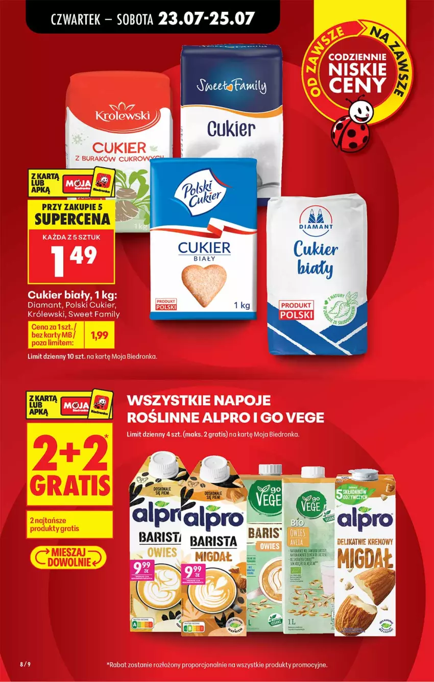 Gazetka promocyjna Biedronka - Od Czwartku - ważna 23.07 do 29.07.2026 - strona 8 - produkty: Cukier
