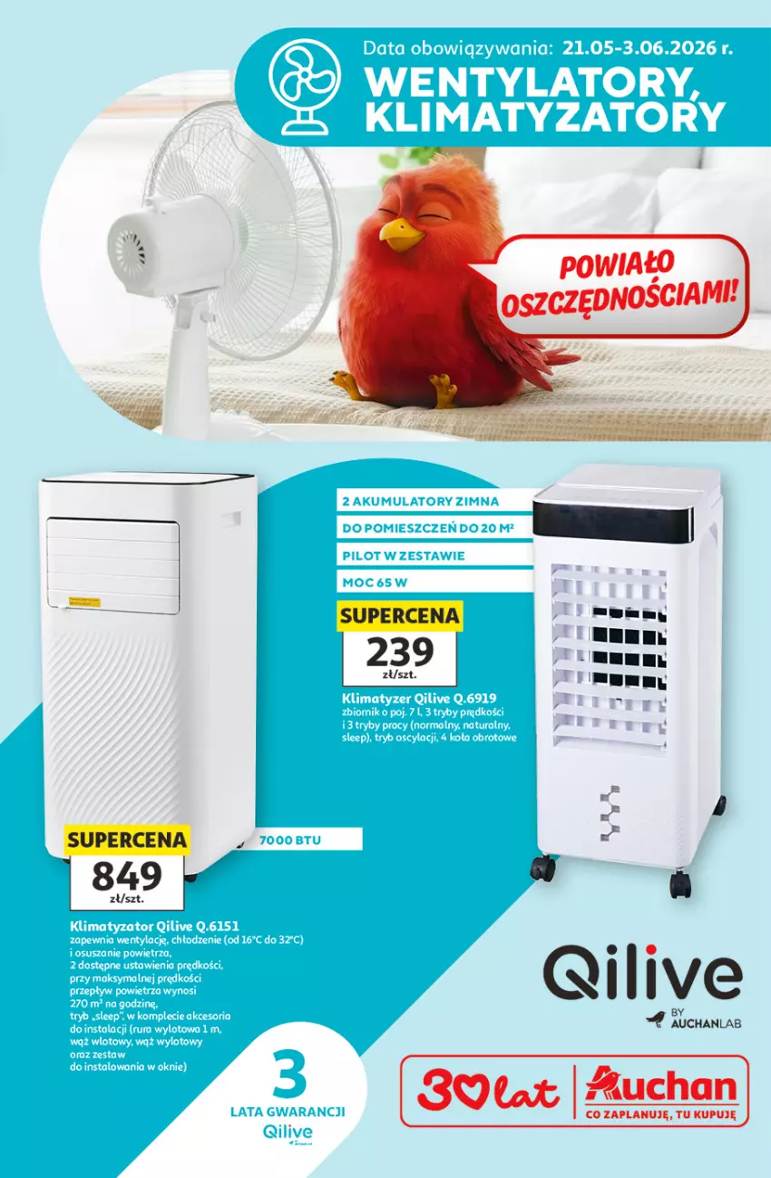 Gazetka promocyjna Auchan - Wentylatory Hipermarket - ważna 21.05 do 03.06.2026 - strona 1