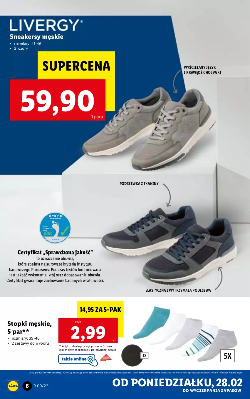 Gazetka promocyjna Lidl - GAZETKA - ważna 28.02 do 05.03.2022 - strona 6 - produkty: Sneakersy, Top