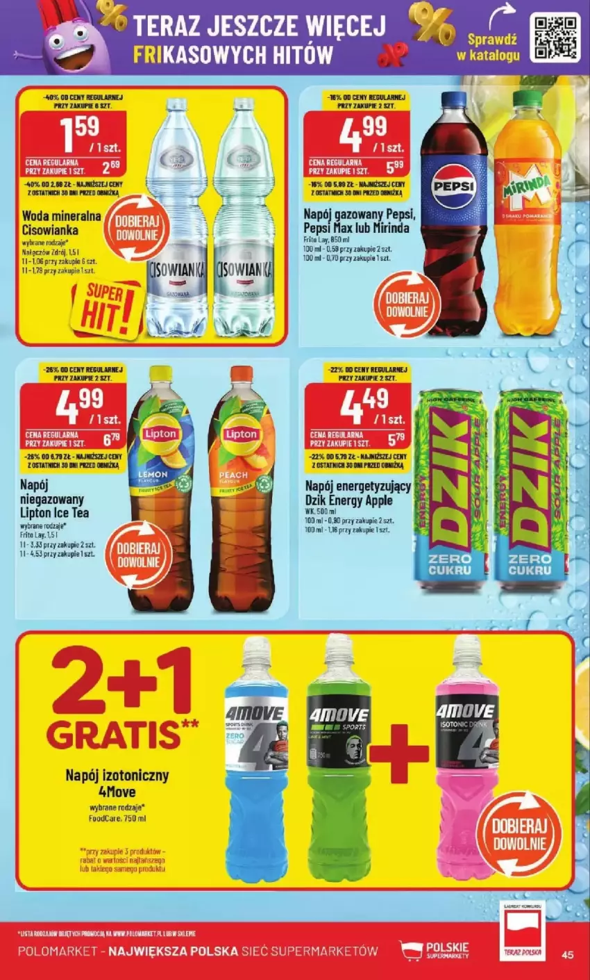 Gazetka promocyjna PoloMarket - ważna 26.02 do 04.03.2025 - strona 40 - produkty: Cisowianka, Fa, Ice tea, Lipton, Napój, Napój izotoniczny, Tera, Woda, Woda mineralna