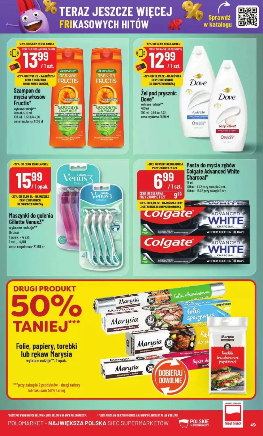 Gazetka promocyjna PoloMarket - ważna 26.02 do 04.03.2025 - strona 44 - produkty: BIC, Colgate, Dove, Fa, Fructis, Gillette, Gillette Venus, LG, Papier, Sharp, Szampon, Tera, Venus