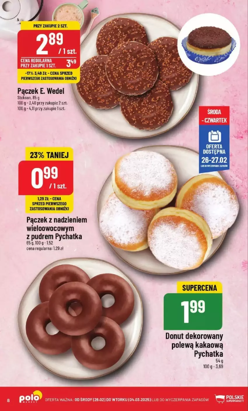 Gazetka promocyjna PoloMarket - ważna 26.02 do 04.03.2025 - strona 55 - produkty: Donut, E. Wedel, Fa, Kakao, Pączek