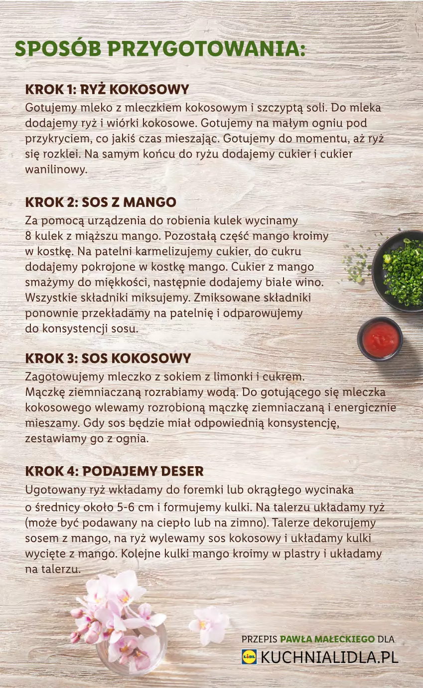 Gazetka promocyjna Lidl - KATALOG Z OFERTĄ VITASIA OD 09.08 - ważna 09.08 do 13.08.2021 - strona 25 - produkty: Deser, K2, Kokos, Mango, Ryż, Ser, Sos