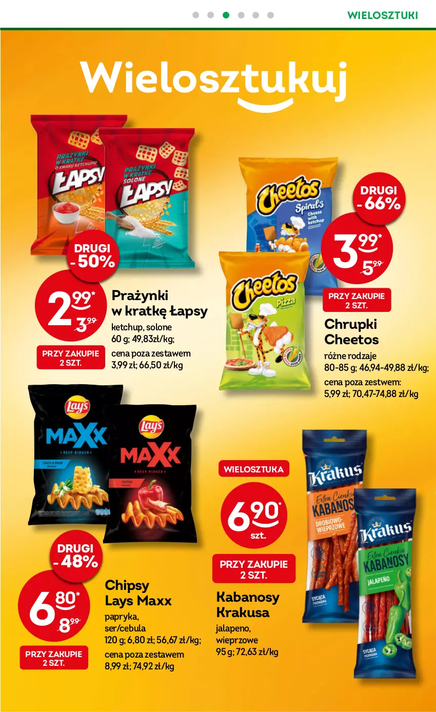 Gazetka promocyjna Żabka - ważna 13.09 do 26.09.2023 - strona 24 - produkty: Burger, Cebula, Cheetos, Chipsy, Chrupki, Herbata, Kabanos, Kawa, Ketchup, Krakus, Papryka, Ser