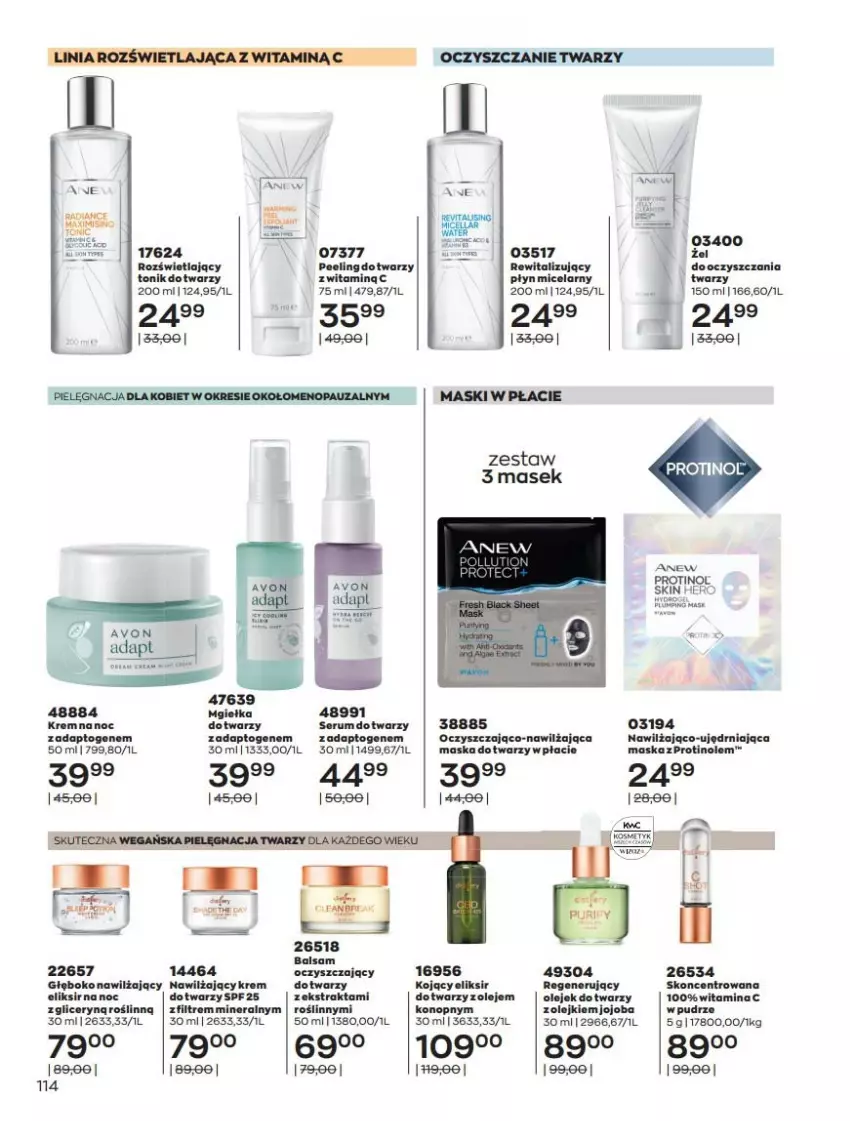 Gazetka promocyjna Avon - Lipiec - ważna 01.07 do 31.07.2021 - strona 114 - produkty: Eliksir do twarzy, Fa, Krem na noc, Maska, Olej, Peeling, Rum, Ser, Serum, Serum do twarzy, Tonik