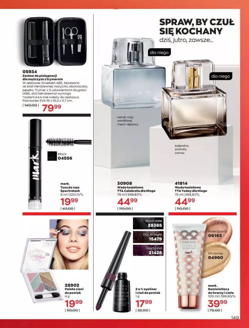 Gazetka promocyjna Avon - Lipiec - ważna 01.07 do 31.07.2021 - strona 149 - produkty: Cień, Koc, Kolendra, Lack, Noż, Nożyczki, Paleta, Pokrowiec, Tusz, Woda, Woda toaletowa