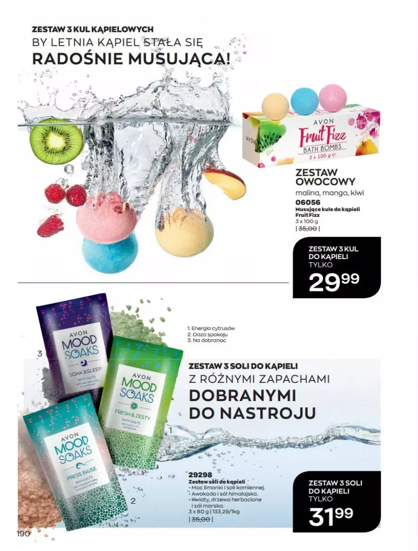 Gazetka promocyjna Avon - Lipiec - ważna 01.07 do 31.07.2021 - strona 190 - produkty: Kiwi, Mango, Mus, O nas, Sól, Sól himalajska