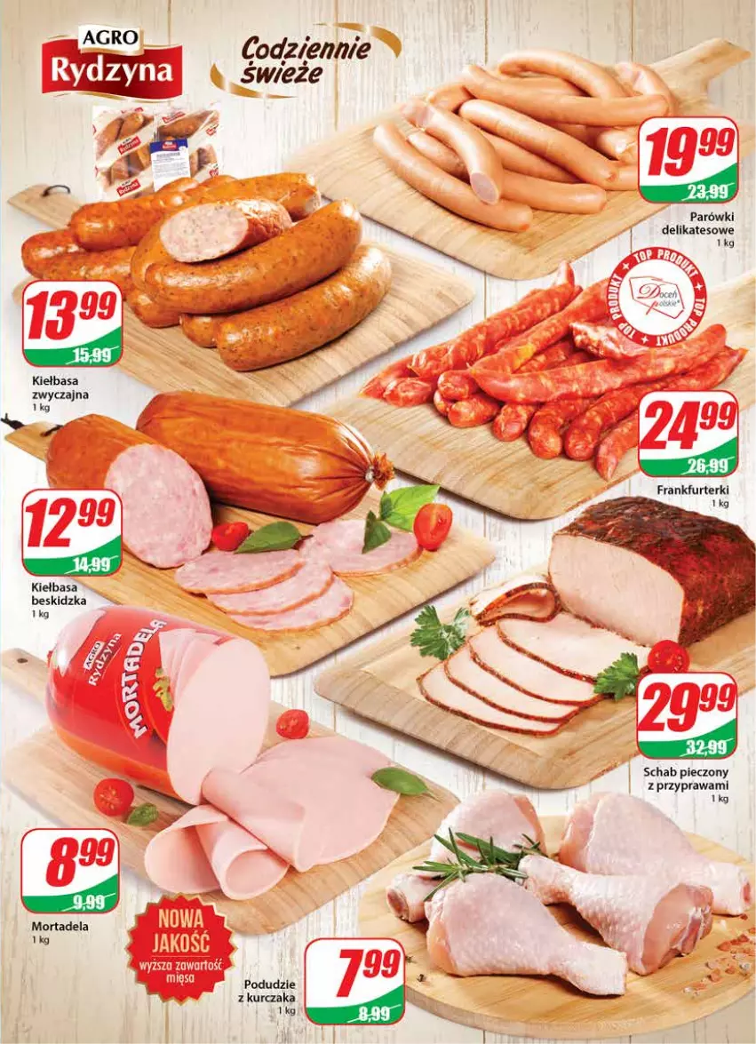 Gazetka promocyjna Dino - Gazetka - ważna 01.12 do 07.12.2021 - strona 11 - produkty: Frankfurterki, Kiełbasa, Kurczak, Parówki, Piec, Schab pieczony