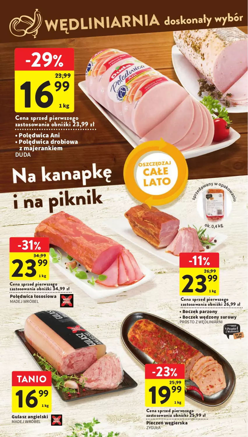 Gazetka promocyjna Intermarche - Gazetka Intermarche - ważna 13.07 do 19.07.2023 - strona 14 - produkty: Boczek, Duda, Madej Wróbel, Piec, Polędwica, Sos