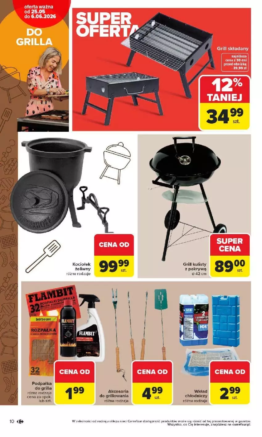 Gazetka promocyjna Carrefour - Gazetka Łap super okazje od poniedziałku! - ważna 25.05 do 06.06.2026 - strona 10 - produkty: Grill, Koc