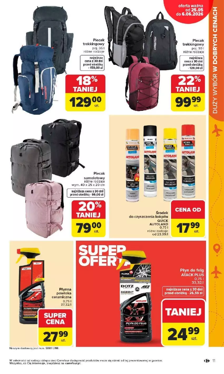 Gazetka promocyjna Carrefour - Gazetka Łap super okazje od poniedziałku! - ważna 25.05 do 06.06.2026 - strona 11 - produkty: Amol, Plecak, Samolot