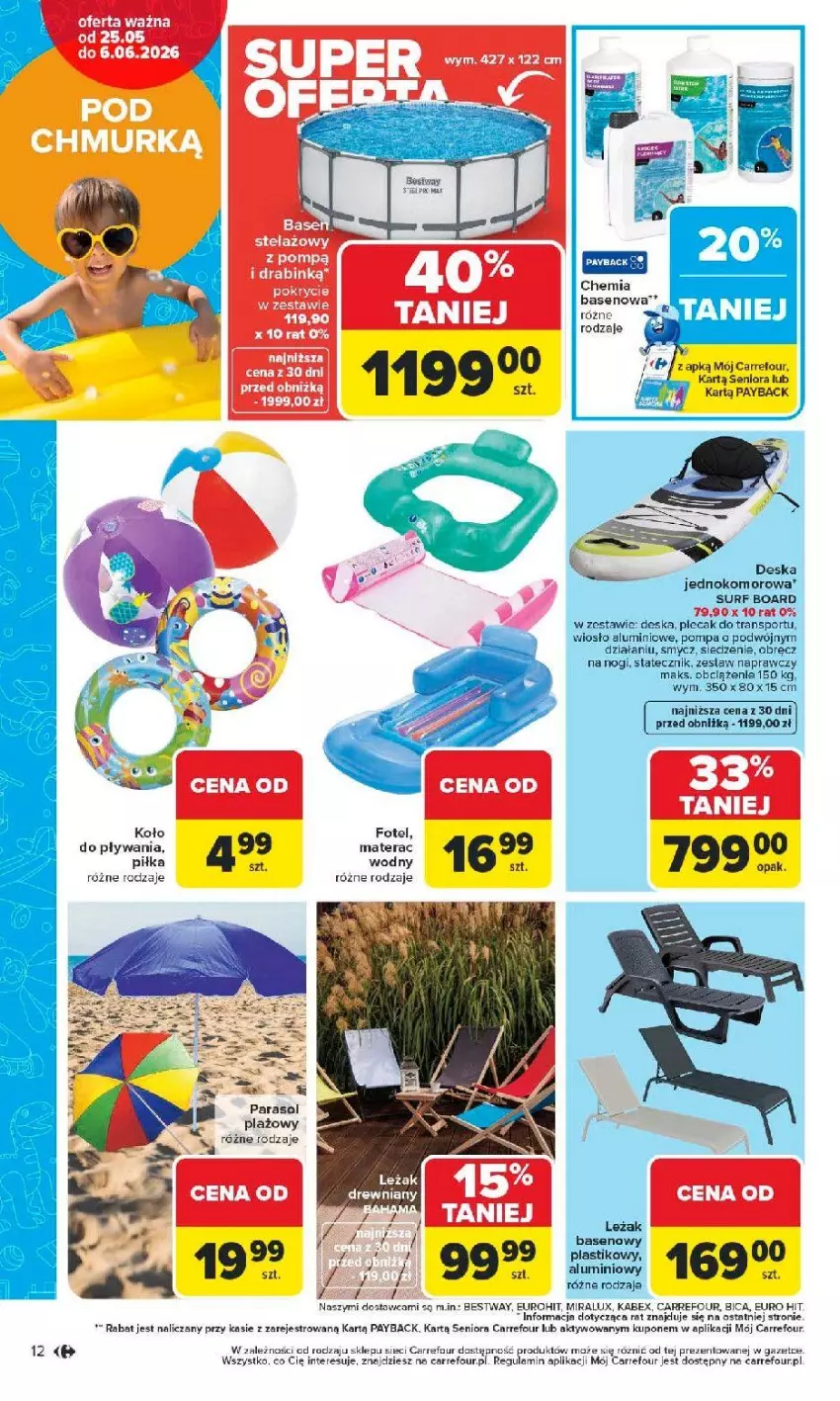 Gazetka promocyjna Carrefour - Gazetka Łap super okazje od poniedziałku! - ważna 25.05 do 06.06.2026 - strona 12 - produkty: BIC, Fotel, Materac, Por, Tera