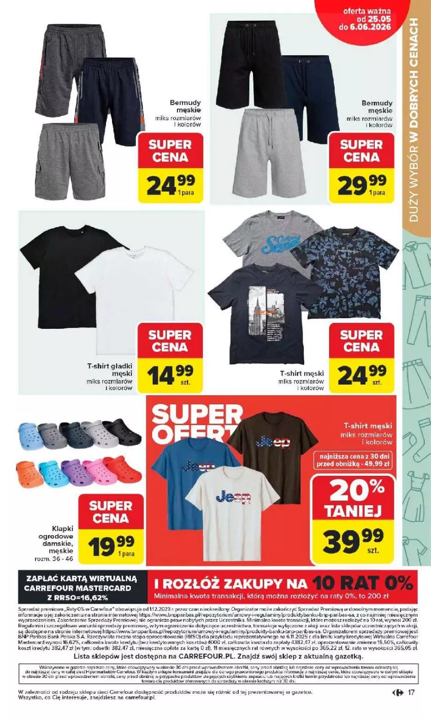 Gazetka promocyjna Carrefour - Gazetka Łap super okazje od poniedziałku! - ważna 25.05 do 06.06.2026 - strona 17 - produkty: Bermudy, Fa, Gra, Klapki, Kosz, Noż, Sok, Sony, T-shirt, Top, Tran