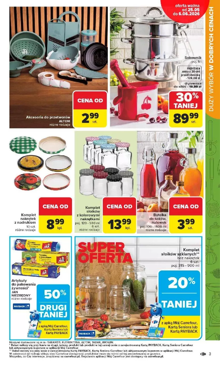 Gazetka promocyjna Carrefour - Gazetka Łap super okazje od poniedziałku! - ważna 25.05 do 06.06.2026 - strona 3 - produkty: Fa, Sok, Stolik
