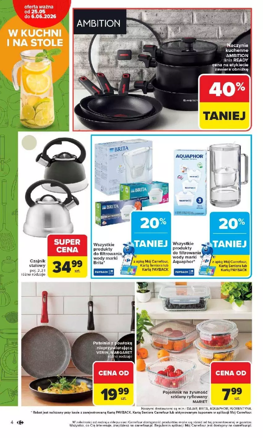 Gazetka promocyjna Carrefour - Gazetka Łap super okazje od poniedziałku! - ważna 25.05 do 06.06.2026 - strona 4 - produkty: Aquaphor, Brit, Brita, Czajnik, Fa