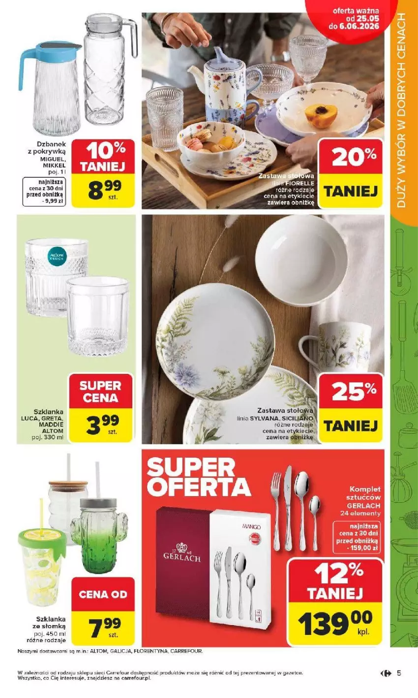 Gazetka promocyjna Carrefour - Gazetka Łap super okazje od poniedziałku! - ważna 25.05 do 06.06.2026 - strona 5 - produkty: Dzbanek, Szklanka