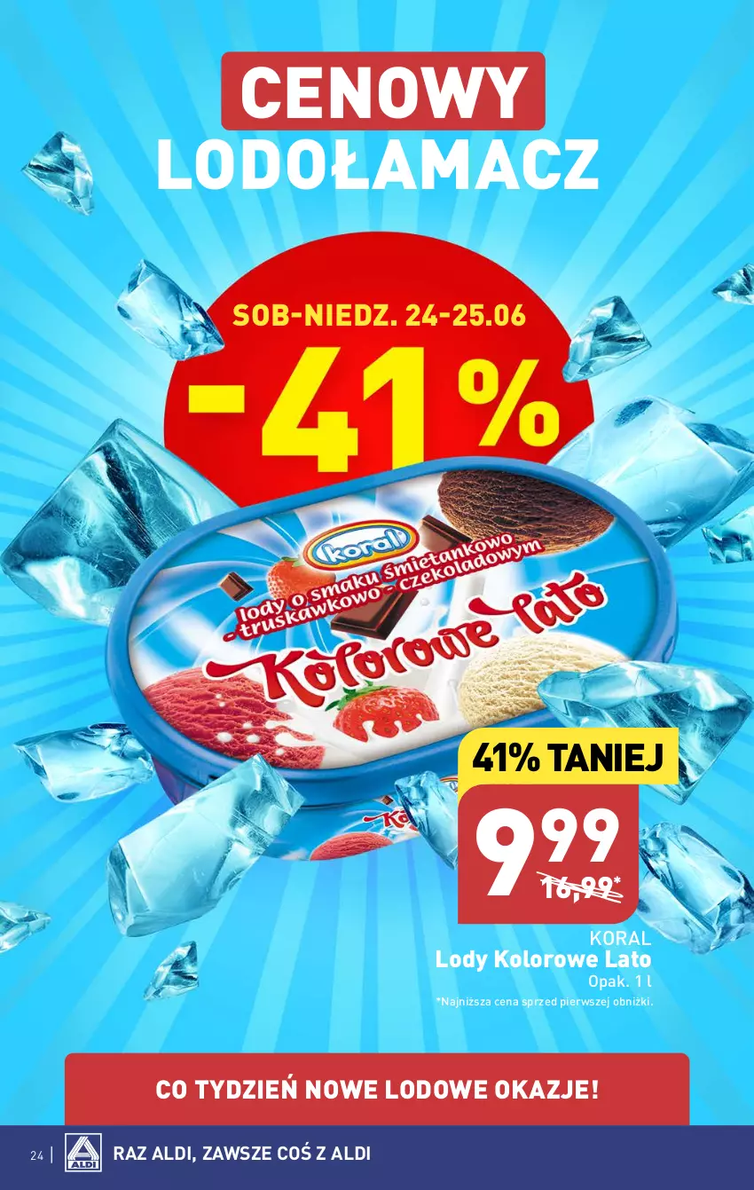 Gazetka promocyjna Aldi - Pełen katalog od 19.06 - ważna 19.06 do 25.06.2023 - strona 24 - produkty: Lody